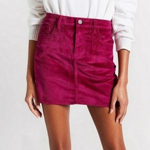 CURRENT/ELLIOTT Corduroy Mini Skirt in Wild Aster Size 23